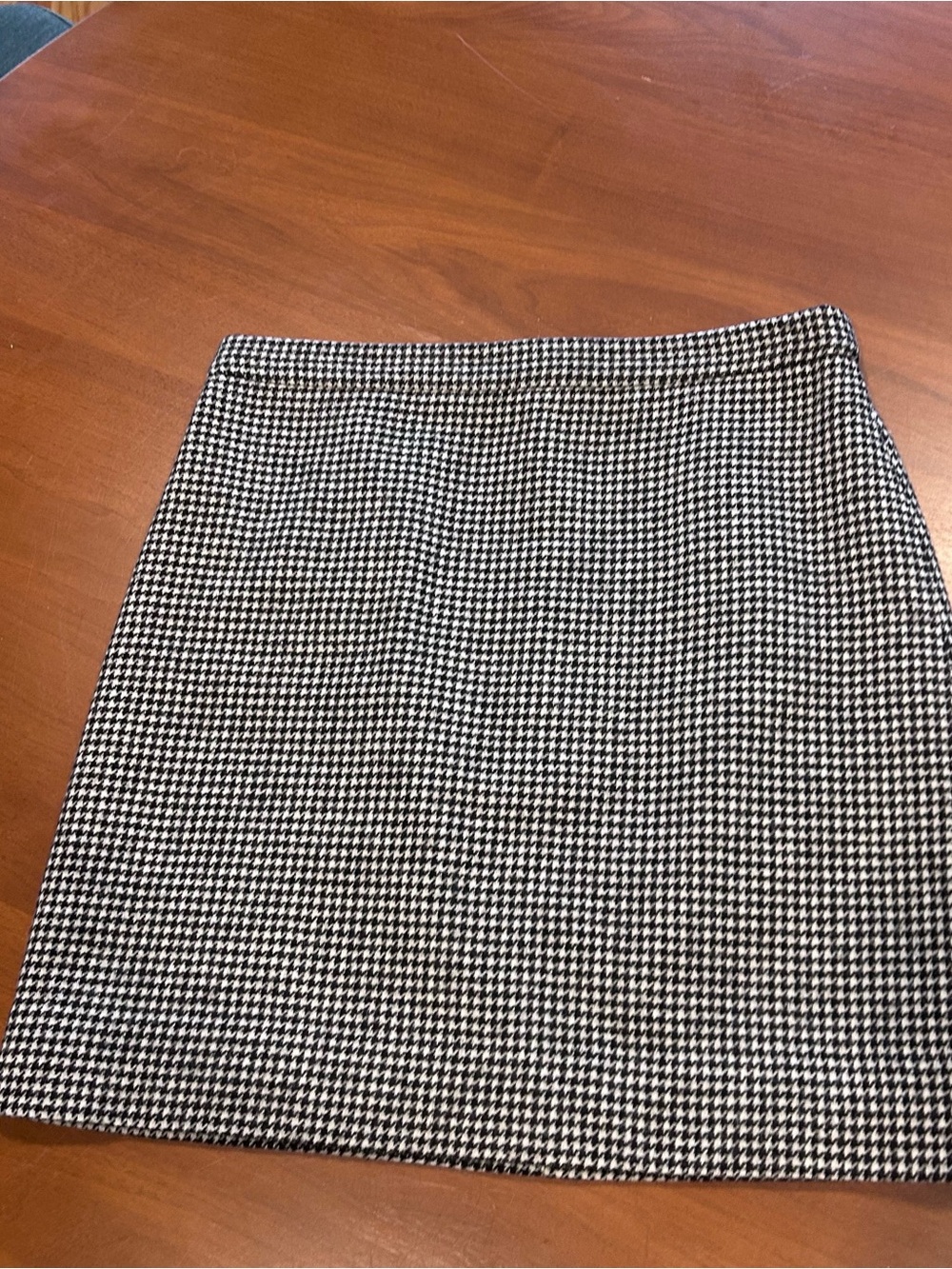 J. Crew Black & White Houndstooth Mini Skirt